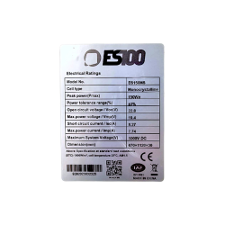 ES100 150W 12V Monocristallino Pannello Solare Fotovoltaico